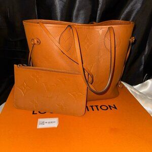 Louis Vuitton  Empreinte Monogram Giant Neverfull MM Cognac